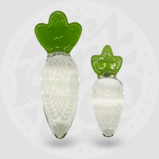 Kinky Carrot Clear Glass Butt Plug