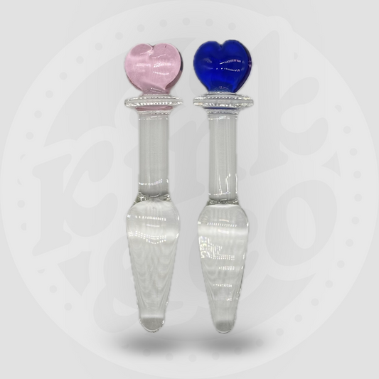 Teardrop Love Heart dildo/butt plug In Blue or Pink
