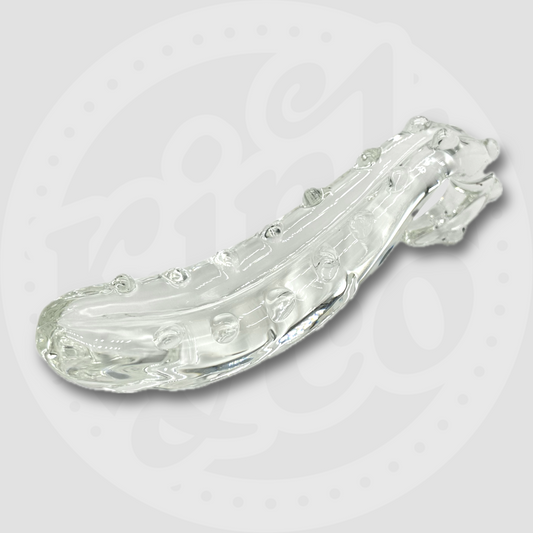 Textured Twisted Tentacle Clear Glass Sensual Glass Dildo