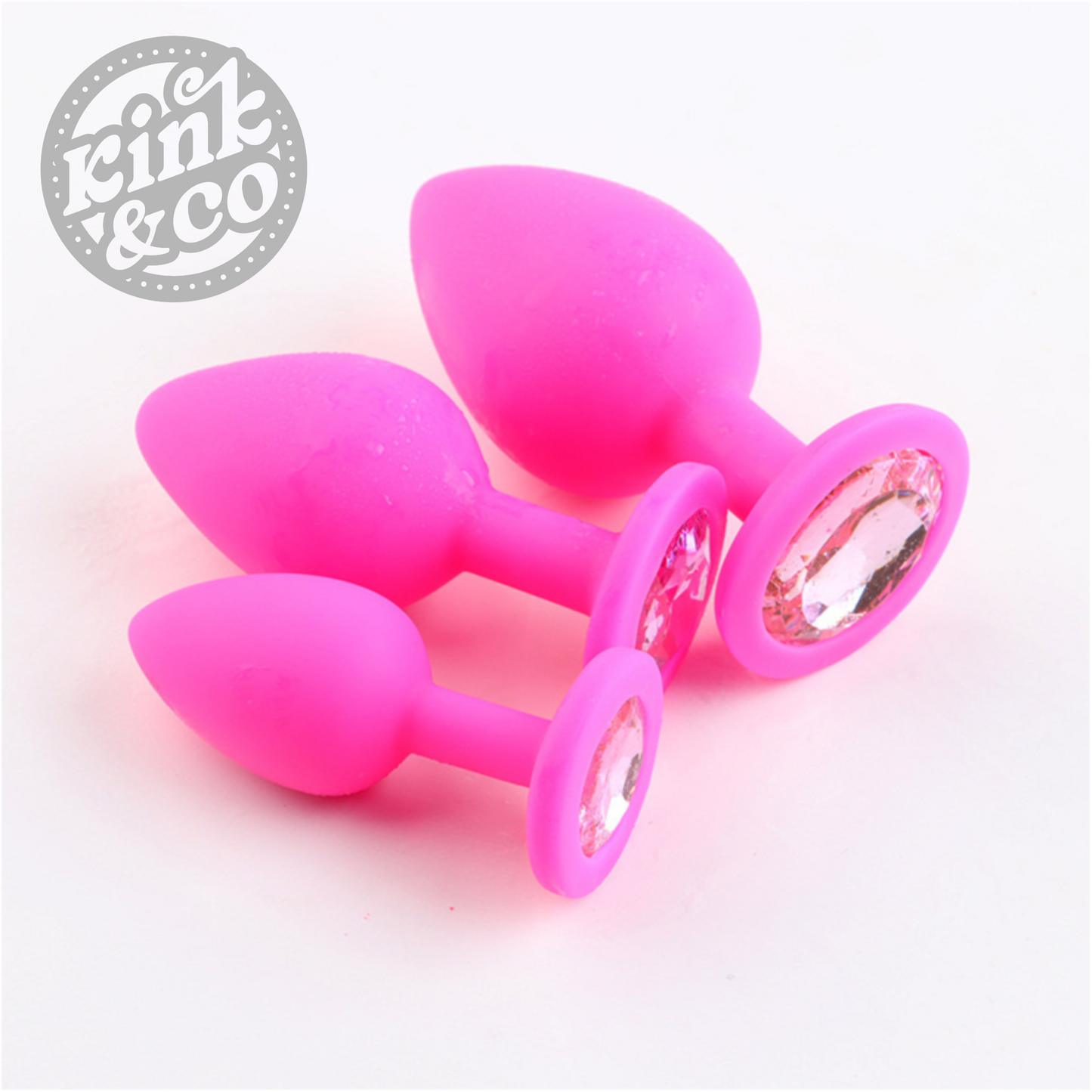 Silicone Butt Plug with Jewelled Top