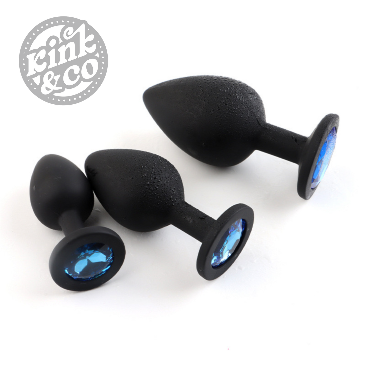 Silicone Butt Plug with Jewelled Top