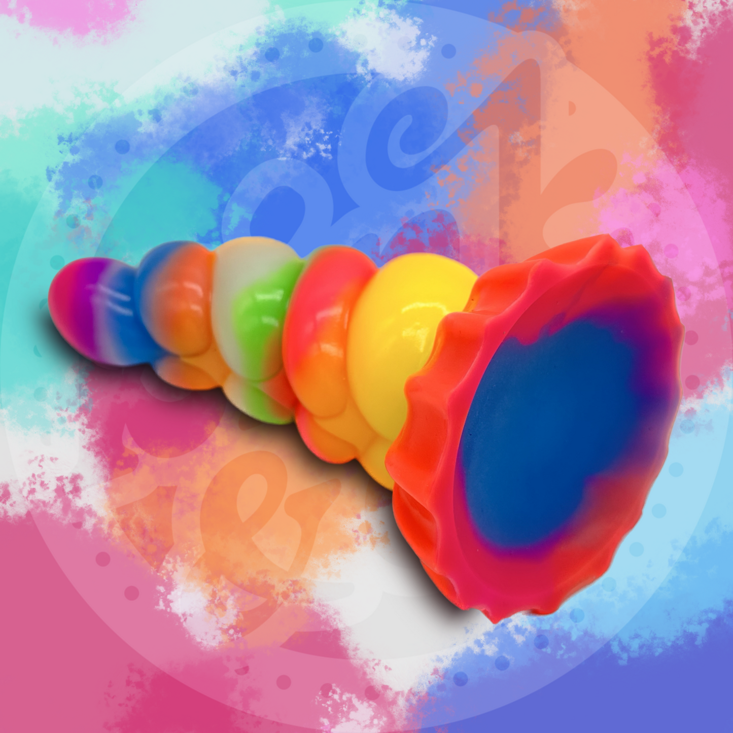 Naughty Knots Silicone Glow-in-the-Dark Dildo with Suction Cup Base