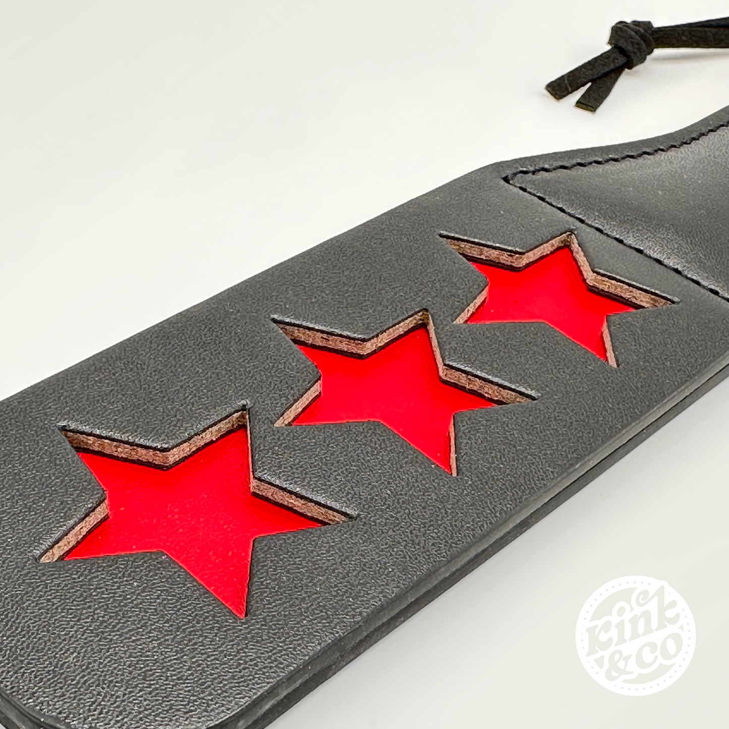 Split Faux Leather Spanking Paddle with Stars