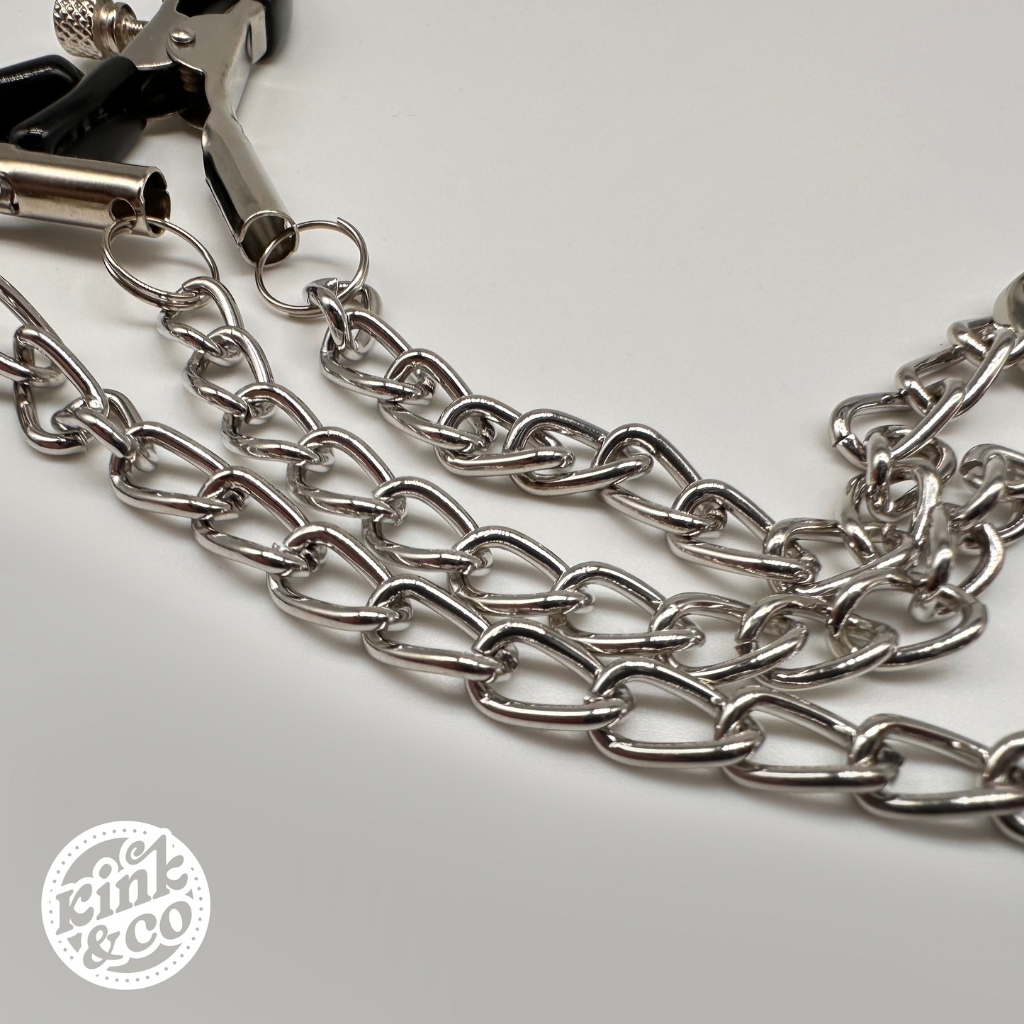 Naughty Names Adjustable Nipple Clamps And Chain - By Kink&Co