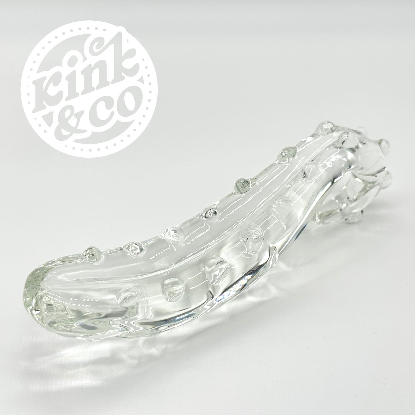 Textured Twisted Tentacle Clear Glass Sensual Glass Dildo