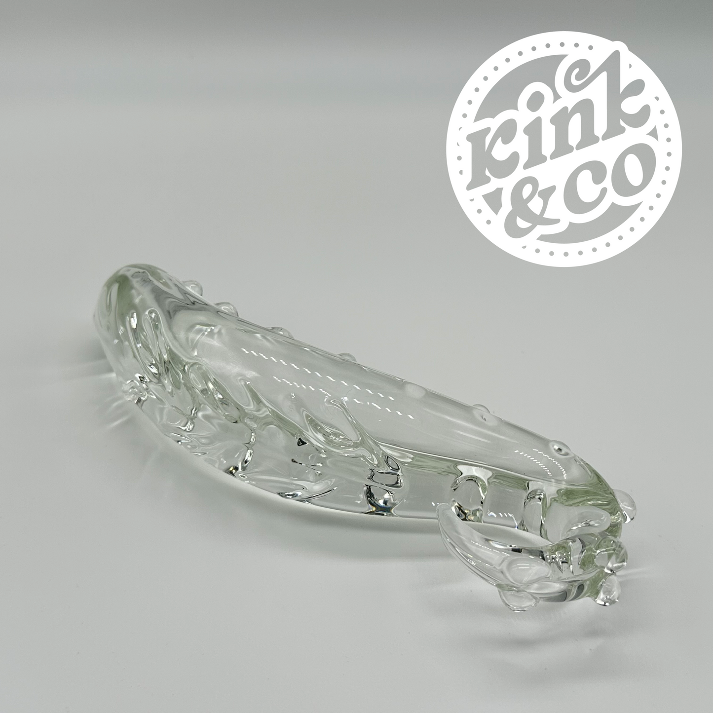 Textured Twisted Tentacle Clear Glass Sensual Glass Dildo