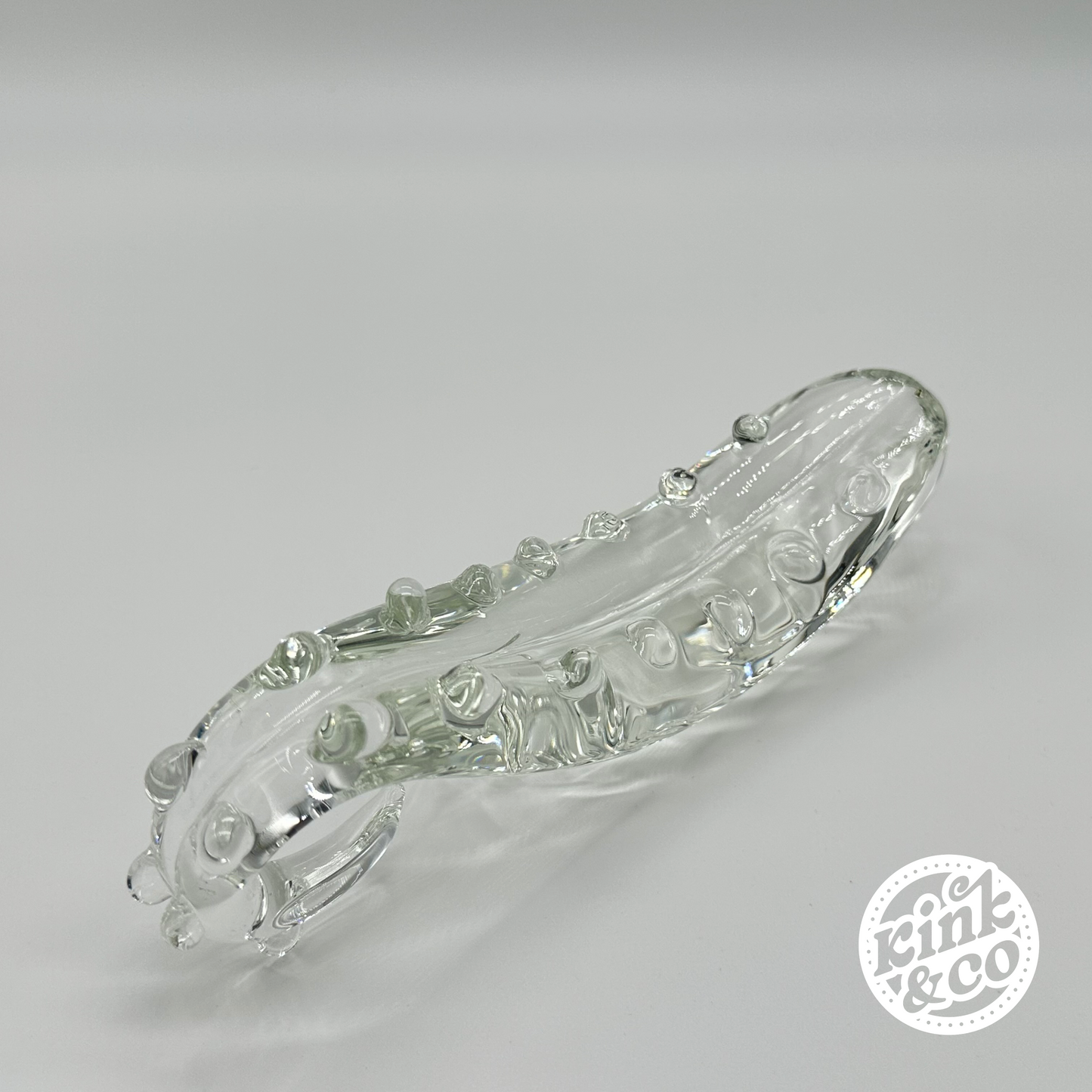 Textured Twisted Tentacle Clear Glass Sensual Glass Dildo