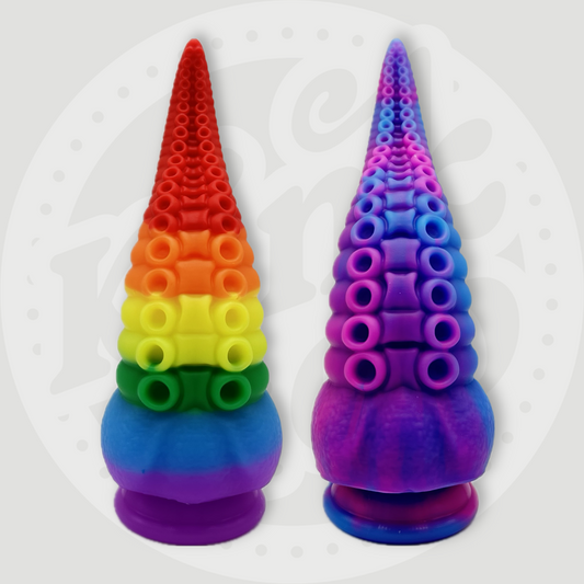 Multicoloured Tentacle Dildo with Suction Cup Base