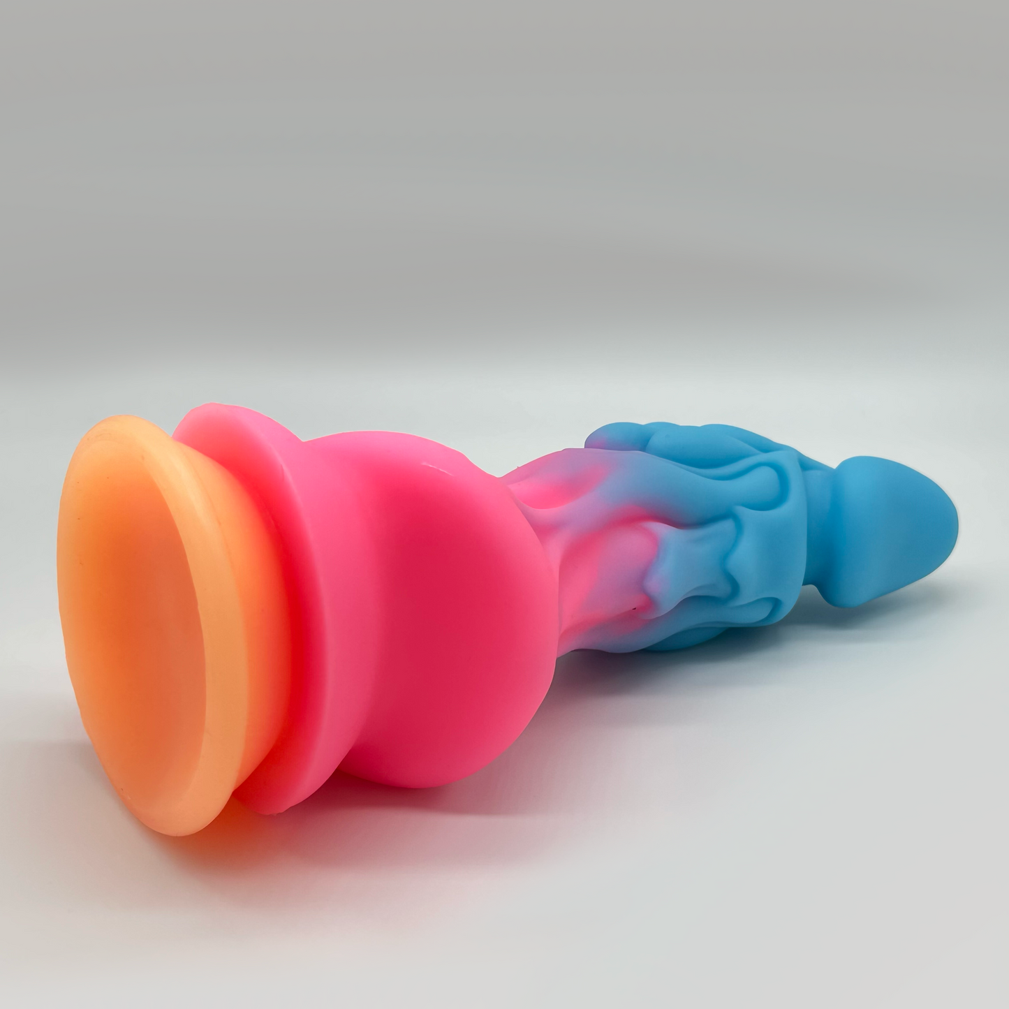 Pastel Paint Drip Dragon Dildo With Suction Cup Base