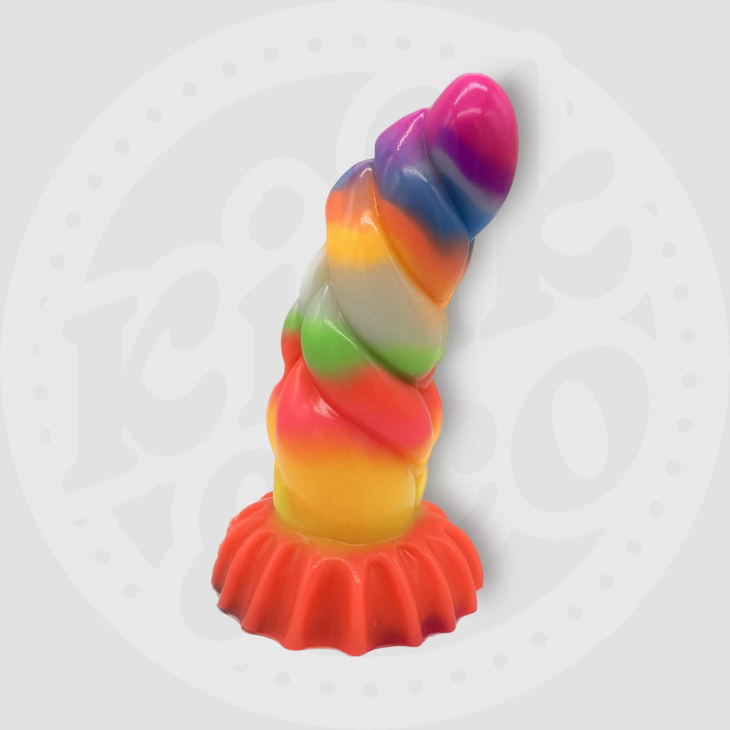 Naughty Knots Silicone Glow-in-the-Dark Dildo with Suction Cup Base