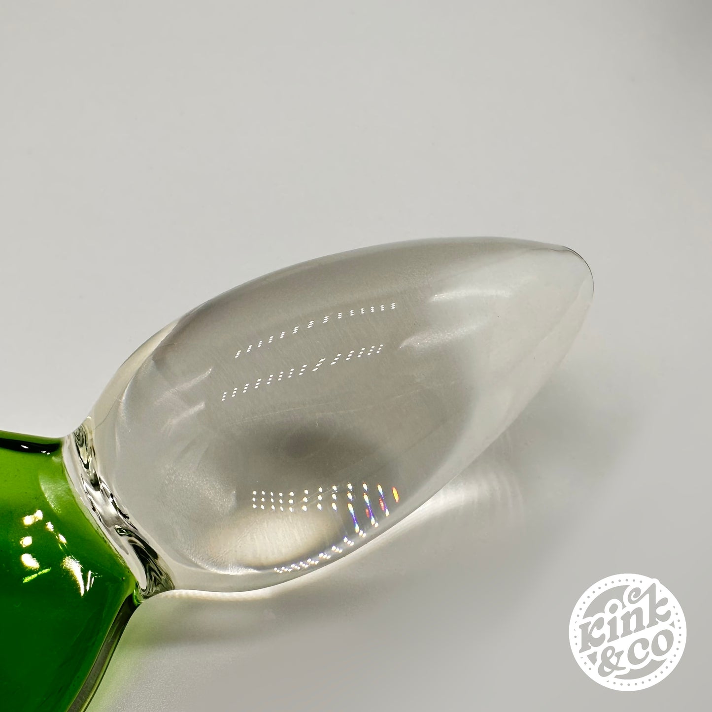 Kinky Carrot Clear Glass Butt Plug