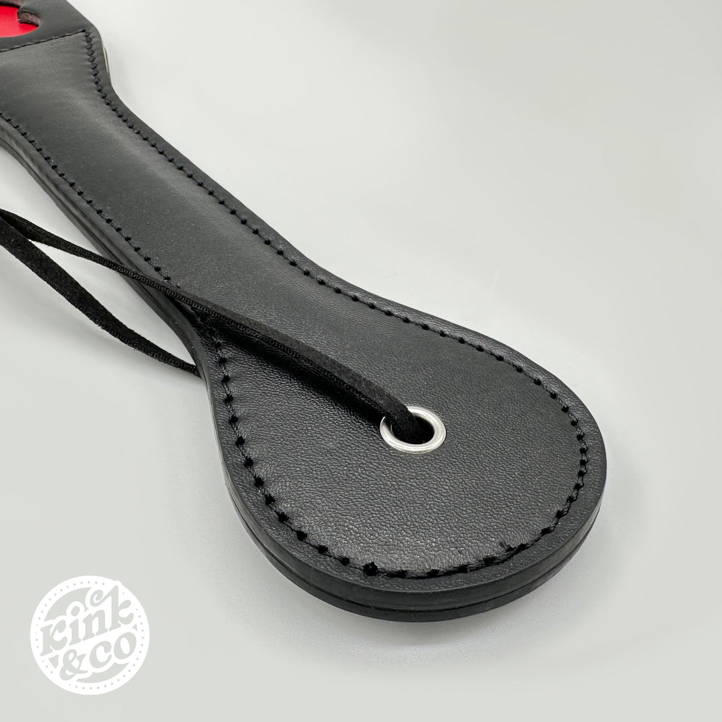 Split Faux Leather Spanking Paddle with Hearts