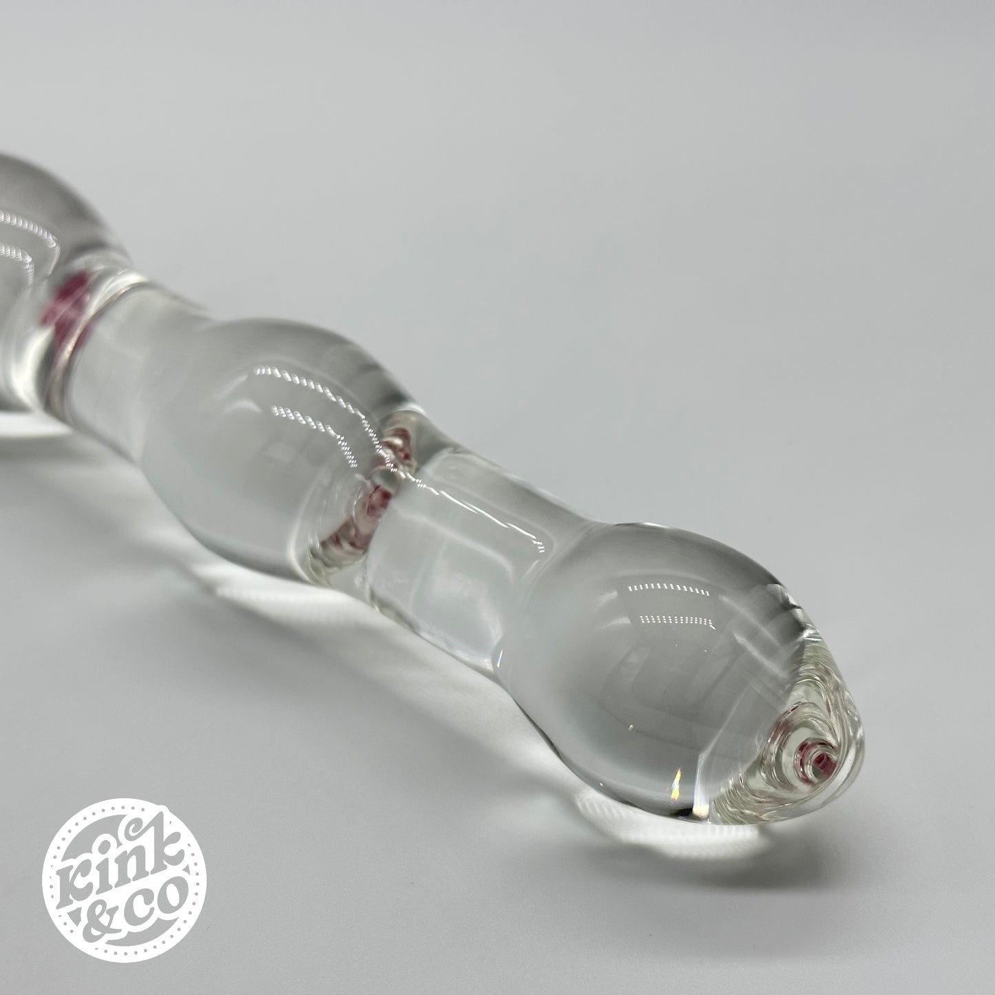 Beaded Glass Dildo with Pink Star Top