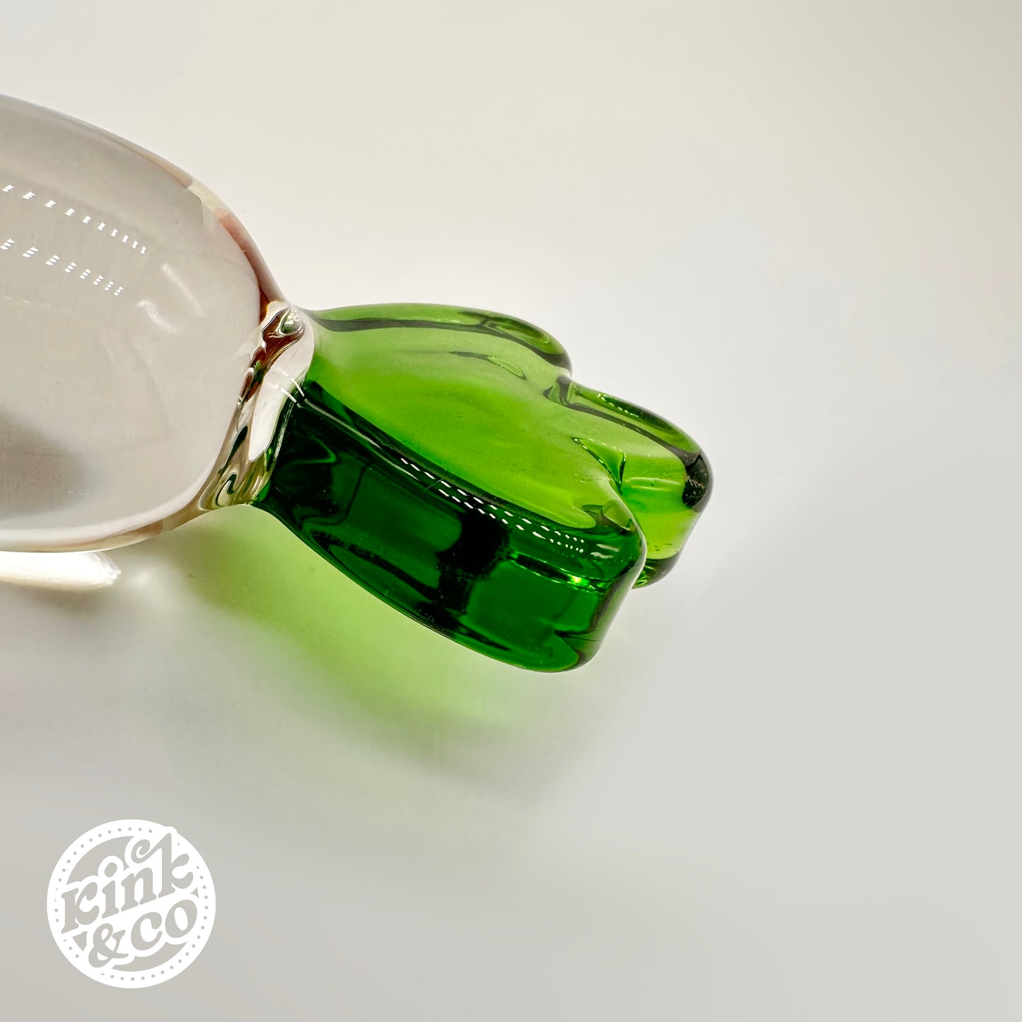 Kinky Carrot Clear Glass Butt Plug