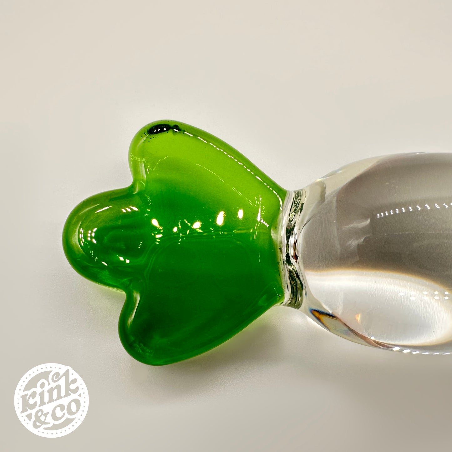 Kinky Carrot Clear Glass Butt Plug